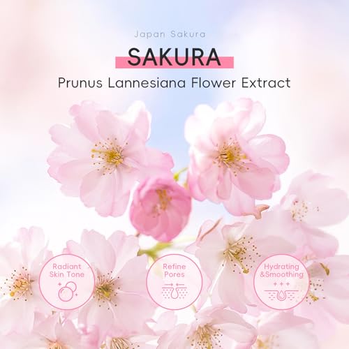 Japan Sakura Skincare Kit Gifts For Teen Girls - Gentle & Hydrating Kids Skin Care Set For Girls Ages 8-12 - Skin Care For Teens 10-12 - Teen Facial Kit With Bunny Headband