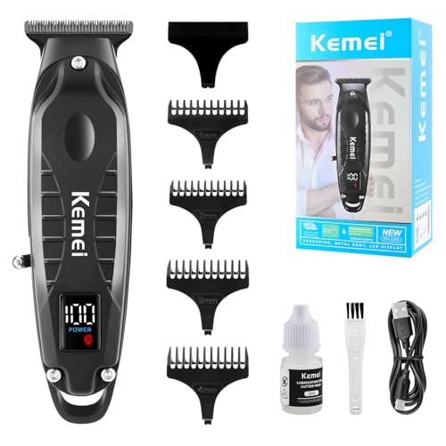 KEMEI Professional Hair Clipper & Cordless Barber Clipper for Men, USB Rechargeable Barber Clipper for Hair Cutting, Clipper for Haircut,Gifts for Men