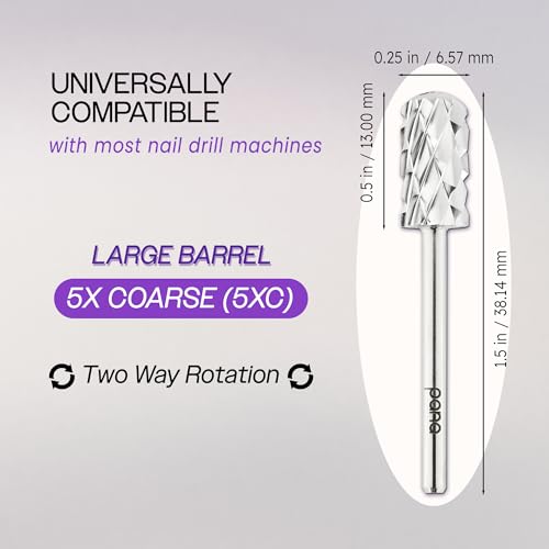 3/32" Carbide Nail Drill Bit - Large Smooth Round Top, 5X Coarse