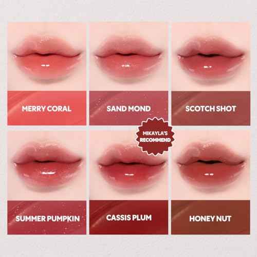 TIRTIR [*Mini Size Waterism Tinted Lip Gloss #25 Nutty Pink, 0.06 Fl Oz ? Kiss Ready Lipgloss, 12H Long Lasting Non Sticky Natural Tinted Glow Korean Multiuse Cheek and Lip Tint for Women gift