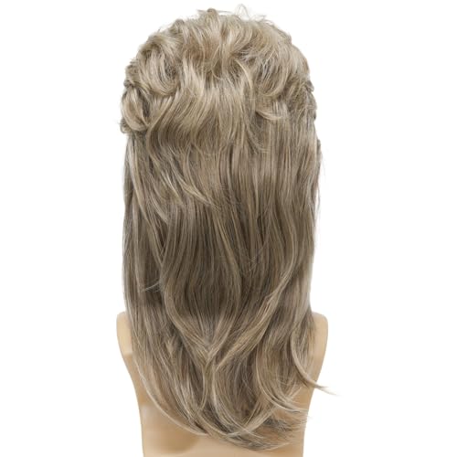 Mullet Wig Blonde 80s Punk Rocker Men's Hair