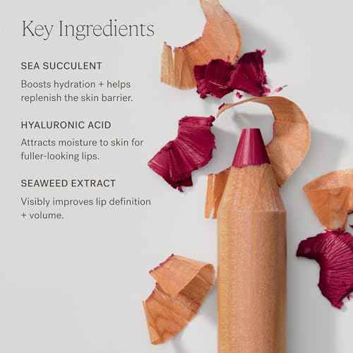 ILIA - Lip Sketch Hydrating Crayon | Hydrate, Plump, Smooth, Strengthen | Long Lasting up to 12-Hours, Bleed-Resistant, Soft-Matte | Barrier-Building, Non-Toxic, Cruelty-Free (Banquette)