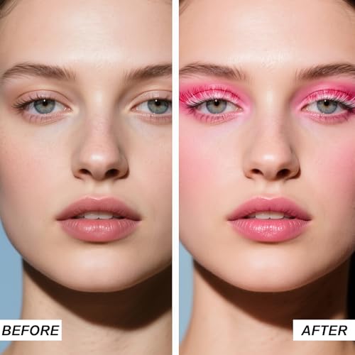 White & Red False Eyelashes for Cosplay