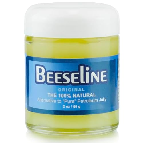 Beeseline Original - 100% Natural & Hypoallergenic Alternative to Petroleum Jelly - Lips, Hands, Baby, Makeup Remover and More (Glass Jar) (2 oz)