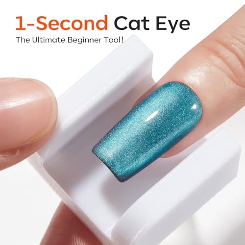 modelones A0 Silver Magnet for Cat Eye Gel Nail Polish 5D Aura Glass Bead