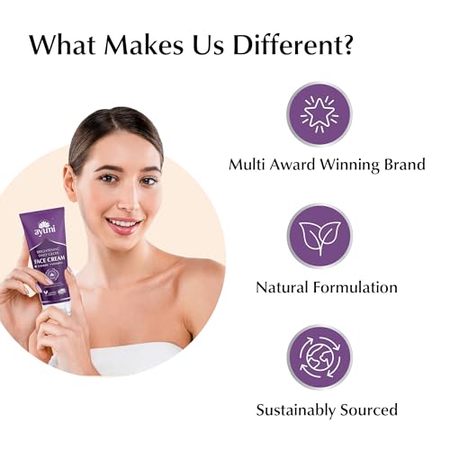 Ayumi Turmeric & Shea Butter Face Cream | Brightening Cream with Vitamin C | Moisturising Cream for Dull Skin | Face Moisturiser with Papaya Extracts | Argan Oil for Damaged Skin | 1 x 100ml