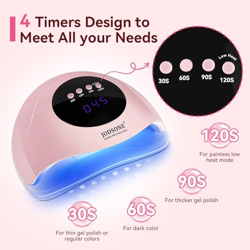 JODSONE Quick U V LED Nail Lamp with 4 Timer Settings Auto Sensor