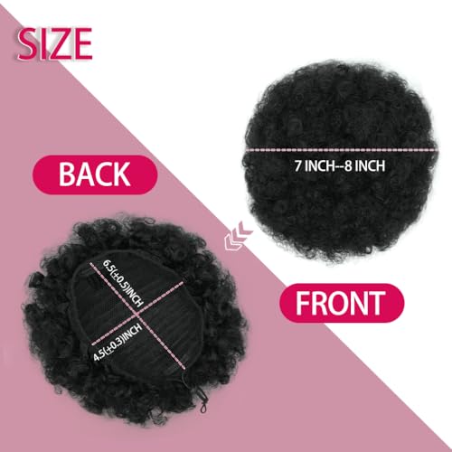 Rosmile Afro Puff Drawstring Ponytail Extension 80g 1B