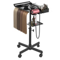 Rolling Salon Tray with Adjustable Height & Storage – Hair Tools Organizer