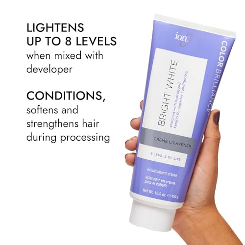 Ion Bright White Hair Lightener Cream 15.9 Oz for All Hair Types