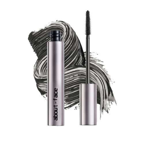 about-face Volumizing Mascara ? Jet Black | Clean, Vegan, Cruelty-Free | Amplifies, Lengthens & Lifts Lashes | Smudge-Proof, Flake-Free Formula | 0.43 oz
