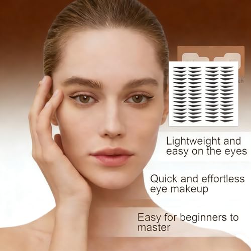 300-Pc Winged Eyeliner Stickers - Waterproof Cat Eye Stamp
