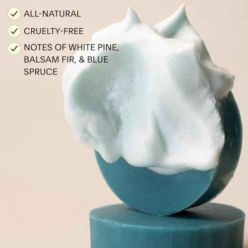 Leaf Shave | Leaf Shaving Soap Bar - All-Natural Bar Soap for Grooming and Skin Preparation for Women & Men, 1.5 oz - Spruce, 2-Pack