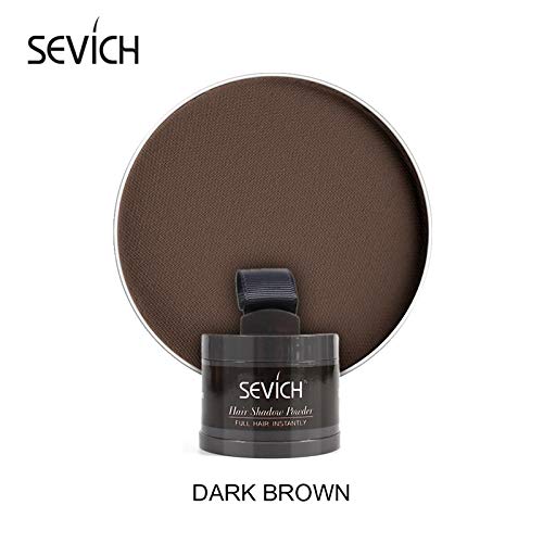 Instantly Hairline Shadow - SEVICH Hairline Powder, Quick Cover Grey Hair Root Concealer, Eyebrows & Beard Line, Touch Up for Thinning Grey Hairline, Windproof&Sweatproof, Dark Brown