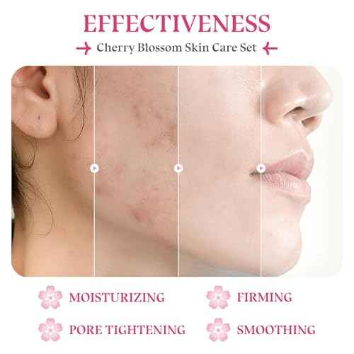 Skin Care Set-Travel Skincare Kit-Collagen Sakura Set with Mask,Eye Cream,Cleanser,Serum,Face Cream,Toner for Gift Sets for Teen Girls,Facial Skin Care Sets for Women Wife Teen Girls