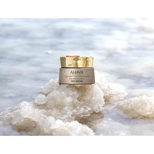 AHAVA Osmoter Skin-Responsive Eye Night Cream - Youth-boosting intense overnight treatment with patented Smartium, lessen dark circles & promote eye zone luminosity, resets the look of eyes, 0.5 Fl.Oz