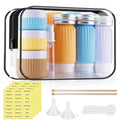 Silicone Travel Bottle Kit, 25-Piece TSA Approved Toiletry Set