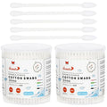 HOMEFOX Organic Cotton Swabs - 400 Count Precision Cleaning Buds