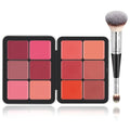 FantasyDay 12-Color Blush Palette with Brush - All-in-One Makeup