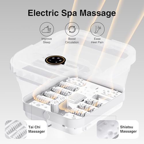 Heated Foot Soaking Tub Massager with Remote Control & Timer