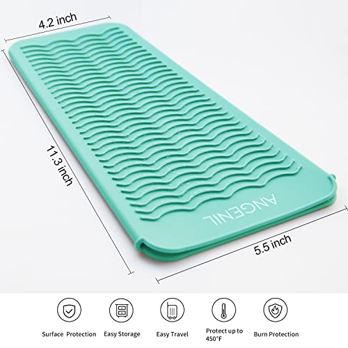 ANGENIL Heat Resistant Silicone Mat for Hair Straightener & Curling Iron