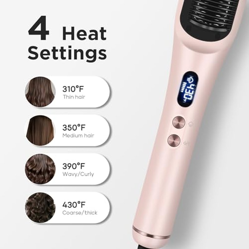 Prizm Pro Steam Hair Straightener Brush with Ionic Care