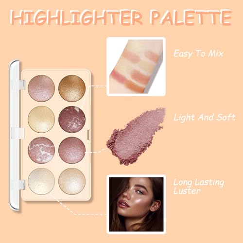 8-Color Nude Eyeshadow Palette | Pigmented Blendable Makeup