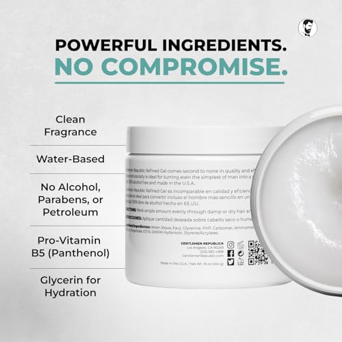 Gentlemen Republic 16oz Refined Hair Gel - 24 Hour Hold