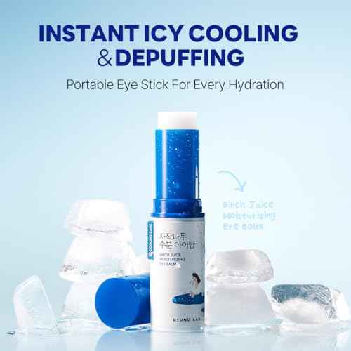 ROUND LAB Birch Juice Icy Cooling Eye Stick ? Depuffing Glow Booster Balm for Puffy Eyes, Dark Circles, Fine Lines | On-the-Go Moisturizer | Korean Skincare | 0.35 oz