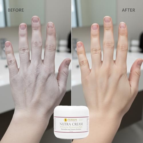 Perrin Naturals Nutra Cream, Concentrated Moisturizing Balm for Very Dry Skin, Targeted Dry Skin Cream for Hands, Heels & Elbows, Skin Barrier Support, Vitamins C E D3 + Resveratrol, 2 oz