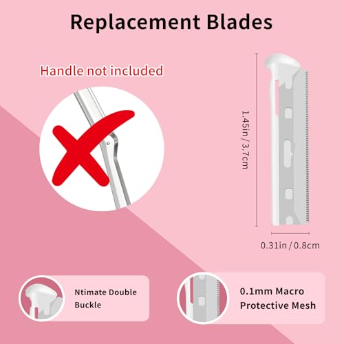 Razor Replacement Blades for Tweezerman Facial Razor – 20 Count
