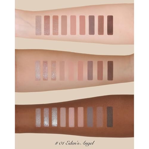Flower Knows Little Angel 9-Color Eyeshadow Palette Edens Angel 0.37oz - Rosy Nude & Taupe