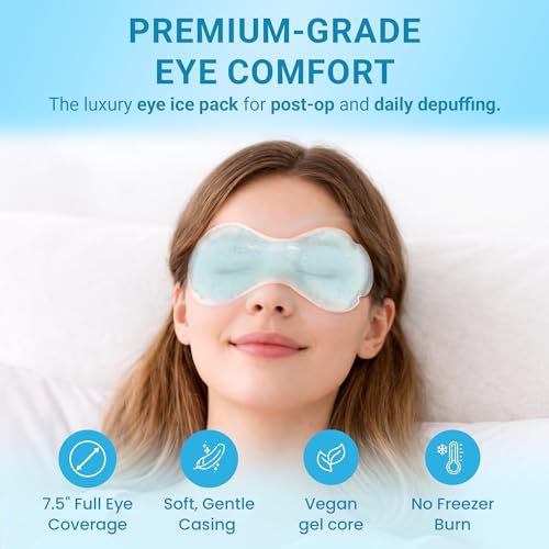 Cooling Eye Mask - Reusable Gel Eye Pads for Puffy Eyes, 2 Pack