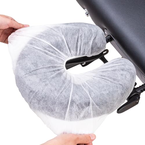 Noverlife 100 Pack Disposable Fitted Face Cradle Covers for Massage Tables