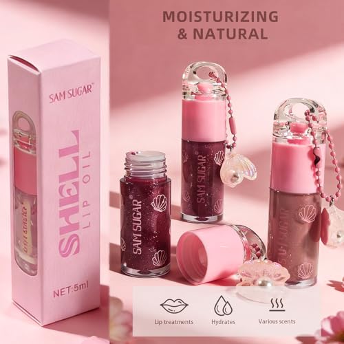 LuckNest Shimmery Lip Gloss Set - 3 Colors, Hydrating & Non-Sticky