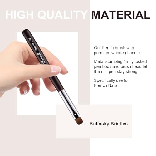 Kolinsky Sable Nail Brush French Tip & Clean-Up #8