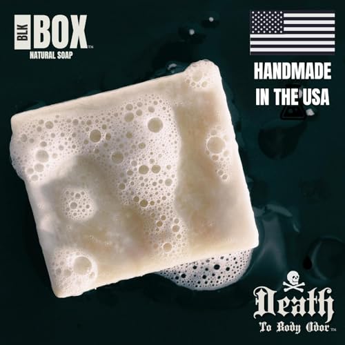 Black Box USA MADE 5oz Men's Natural Bar Soap Made from Moisturizing Natural Oils - Handmade Cold Process Soap with No Harsh Chemicals Pineapple Citrus & Floral Hints (VIPER MILK)