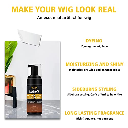 Lace Tint Melting Mousse Kit for Wigs & Hairpieces - Dark Brown