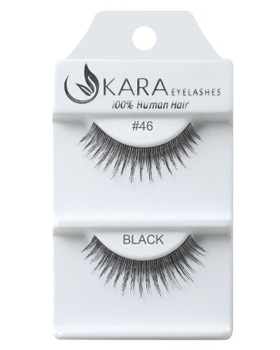 Kara Beauty Human Hair Eyelashes - 46 (Pack of 12)