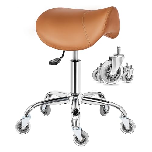 BEWISHOME Ergonomic Saddle Stool with Wheels BMD01Z
