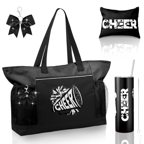 Patelai Cheerleader Gift Set – Tote Bag, Tumbler, Makeup Bag & Keychain