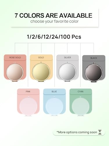 Getinbulk Compact Pocket Mirror with 1x/2x Magnification - Cyan