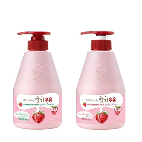 Kwailnara Strawberry Milk Body Wash & Lotion Set - 2-Piece Korean Skincare Duo