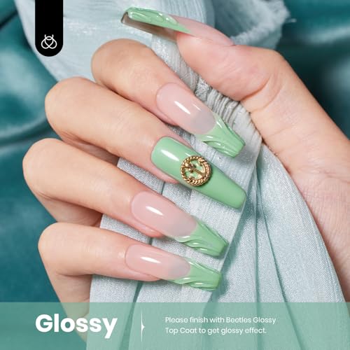 Beetles Sage Green Gel Polish - 15ml Soak Off UV LED