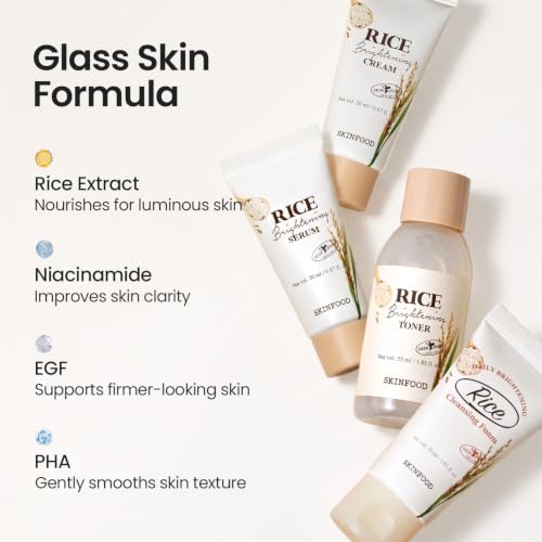 SKINFOOD Rice Starter Kit - 4 Step Korean Skincare Set
