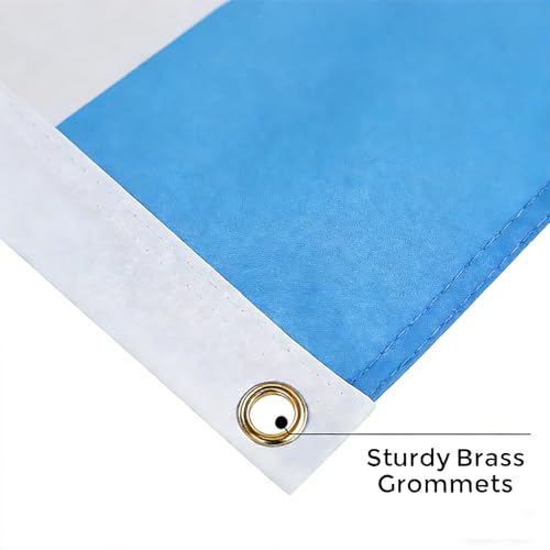Argentina Flag 3x5 Ft Polyester with Brass Grommets (Veliffco) - 1 Pc