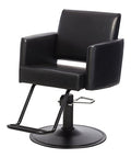 Buy-Rite Onyx Black Hydraulic Salon Chair, 550 Lb Pump