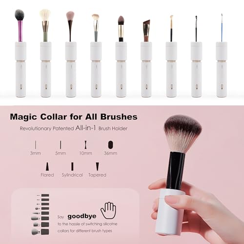 Electric Makeup Brush Cleaner & Dryer with Universal Collar