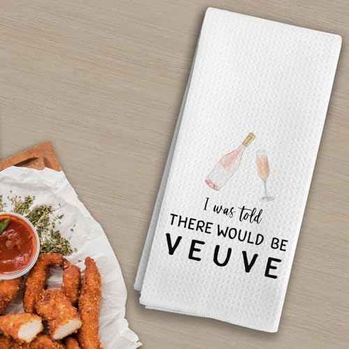 Pink Champagne Gifts Kitchen Towels, Funny Decorative Towels for Home Bar Cart, 16x24in