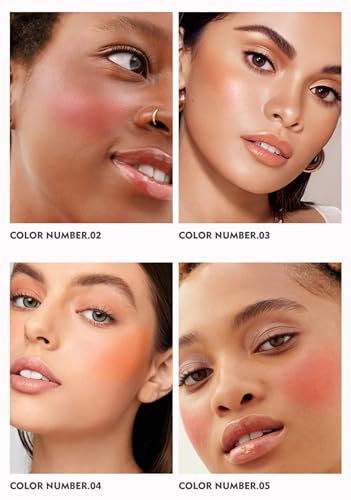 Cream Blush Palette - 9 Colors, Long-Lasting Buildable Face Blush